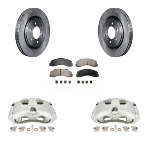 Front Brake Caliper Rotors & Ceramic Pad Kit For Ford F-150 Expedition Lincoln Navigator KC8-100722T