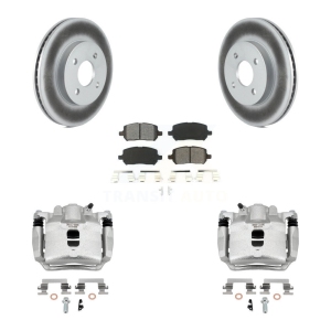 Front Brake Caliper Coat Rotor And Semi-Metallic Pad Kit For Saturn Ion Chevrolet Cobalt KCG-100650S