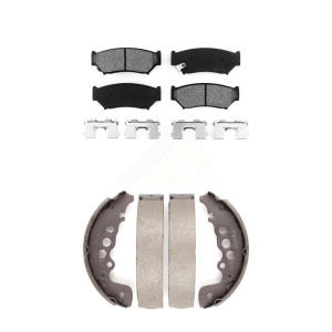 Front Rear Semi-Metallic Brake Pads And Drum Shoe Kit For Chevrolet Tracker Suzuki Vitara KSN-100128