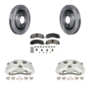 Front Disc Brake Caliper Rotor And Ceramic Pad Kit For Ford Expedition Lincoln Navigator KC8-100315N