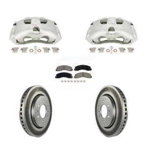 Front Brake Caliper Coat Rotor And Ceramic Pad Kit For Ford Expedition Lincoln Navigator KCG-101146C