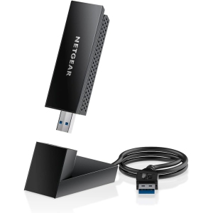 NETGEAR Nighthawk WiFi 6 or 6E USB 3.0 Adapter (A8000) - AXE3000 Tri-Band Wireless Gigabit Speed (Up to 3Gbps) - New 6GHz Band – Works with Any Router Or Mesh System - for Windows