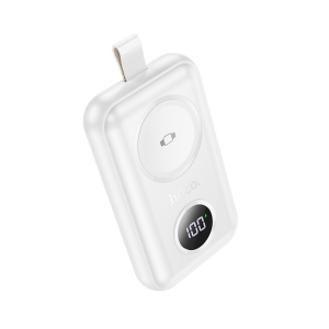 HOCO J137 2500mAh Power bank for Apple Smart Watch Charger mini Pocket Light Power Supply LED digital indicator - White
