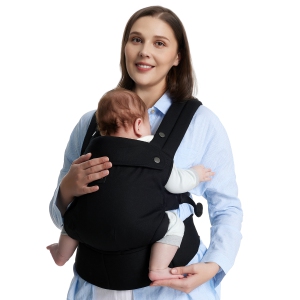 Porte-bébé Momcozy de nouveau-né à tout-petit - Porte-bébé ergonomique, confortable et léger pour 7-44lbs, facile à enfiler, idéal pour les parents mains libres, soutien lombaire amélioré