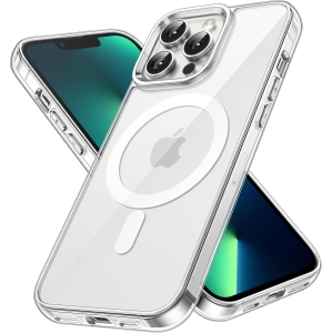 iPhone 13 Pro Case Compatible with MagSafe, Clear Strong Magnetic Anti-Scratch Shockproof Phone Cover