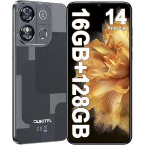 Oukitel C57Pro Smartphone, 4000mAh Battery, HD6.52" Display, 128G-Black-Unlocked