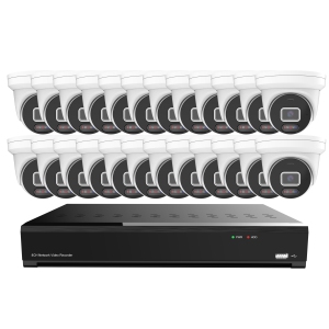 CTVISION 5MP Wired Two Way Audio Security Camera System, 24 Camera Surveillance Kit Outdoor DIY 10TB HDD Included for Home Business Security Camera System