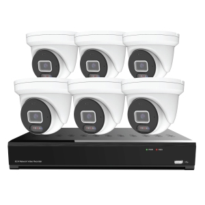 CTVISION 5MP Wired Two Way Audio Security Camera System, 6 Camera Surveillance Kit Outdoor DIY 2TB HDD Included for Home Business Security Camera System