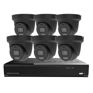 CTVISION 5MP Wired Two Way Audio Security Camera System, 6 Camera Surveillance Kit Outdoor DIY 2TB HDD Included for Home Business Security Camera System