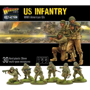 Bolt Action US Infantry American GIS 1:56 WWII Military Wargaming Figures Plastic Model Kit