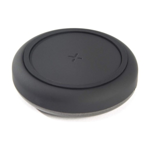Tylt Medallion Portable Wireless Charging Pad | Compact Wireless Charger | Connects To Laptops And Power Banks - Color: Black