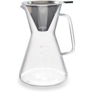 London Sip Glass Pour Over 1200ml Carafe w/ Reusable Filter