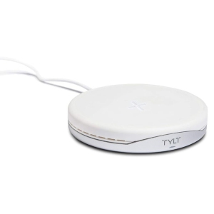 Tylt Crest Convertible Pad + Stand | Fastest Wireless Charger | Converts From Pad To Stand - Color: White