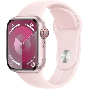 Apple Watch Series 9 (GPS + Cellular) 41mm Pink Aluminium Case with Pink Sport Band - BRAND NEW