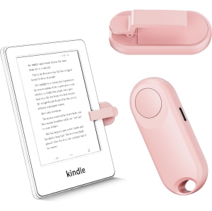 Remote Control Page Turner for Kindle Paperwhite Accessories Ipad Reading, iPhone Tablets Android Taking Photos Camera Video Recording Remote, Pink