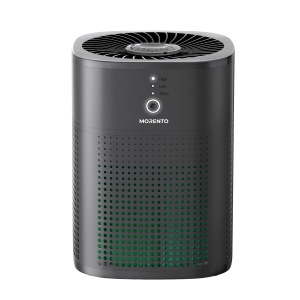 MORENTO HY1800 Air Purifiers for Bedroom, HEPA Filter for Smoke, Pet Dander with Fragrance Sponge, Small Air Purifier with Sleep Mode, Black