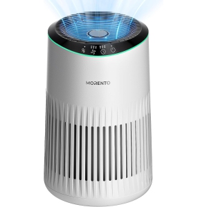MORENTO MR2566 Air Purifier for Home, Air Purifier for Smoke Pet Dander Odors with Fragrance Sponge with Sleep Mode for Bedroom, White