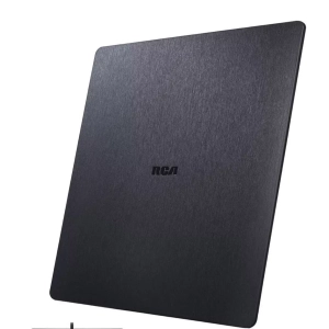 RCA 55 Mile Indoor Flat Amplified HDTV Antenna - Black
