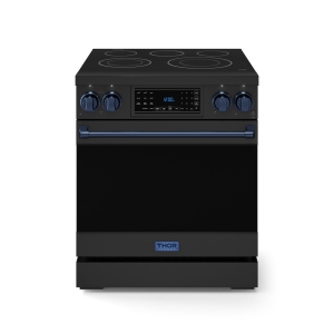 Gordon Ramsay by THOR Kitchen 30 Inch Professional Electric Range with Tilt Panel Touch Control in Black/Navy Blue