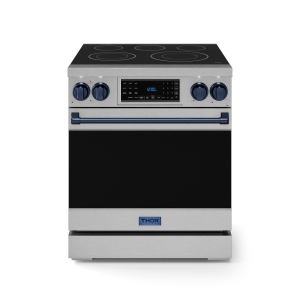 Gordon Ramsay by THOR Kitchen 30 Inch Professional Electric Range with Tilt Panel Touch Control in Stainless Steel/Navy Blue