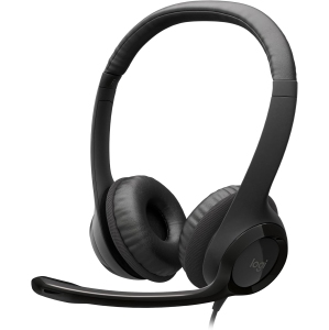 Logitech H390 Wired Headset for PC/Laptop, Stereo Headphones with Noise Cancelling Microphone, USB-A, in-Line Controls for Video Meetings, Music, Gaming and more