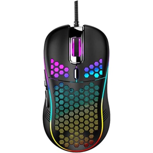 RisoPhy Wired Gaming Mouse, RGB Backlight and 7200 Adjustable DPI, Ergonomic and Lightweight USB Computer Mouse with High Precision Sensor for Windows PC & Laptop Gamers