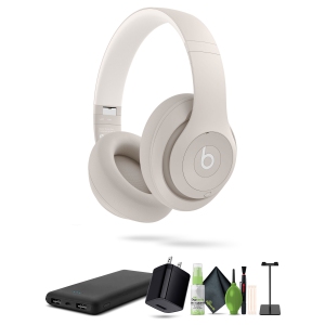Beats by Dr. Dre Studio Pro Wireless Over-Ear Headphones (Sandstone) Bundle