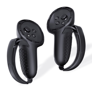 Controller Grips Cover for Meta Quest 3S/Quest 3, Anti-Slip Texture - VR Accessories Compatible with Quest 3S/Quest 3, Silicone Controller Grips Cover with Adjustable Knuckle Strap