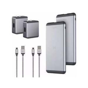 Ubio Labs Power 6,000mAh Portable Charger Bundle With Wall Charger, Car Charger and Lightning To USB-A Cable
