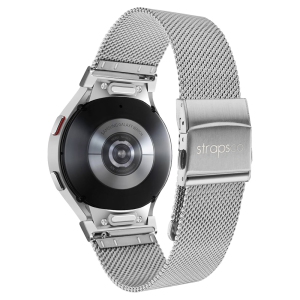 StrapsCo Pro Mesh Strap For Samsung Galaxy Watch 6 - Silver - Short-Medium