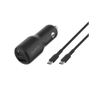 Belkin BoostCharge Dual Car Charger 42W w/Fast Charge Black