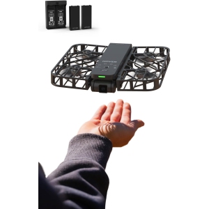 HOVERAir X1 Self-Flying Camera, Pocket-Sized Drone HDR Video Capture, Palm Takeoff, Intelligent Flight Paths, Follow-Me Mode, Foldable Action Camera Combo Plus Black