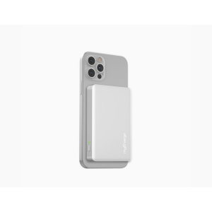 MyCharge Maglock Wireless Magnetic Powerbank With MagSafe and Built-in USB-C Port | Color: White