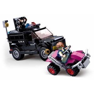 Sluban - Police Truck and ATV Building Blocks Set with 3 Figures, 293 Pieces
