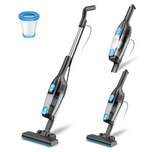 Corded Stick Vacuum Cleaner, 20000pa Powerful Suction Stick Vacuum with 1L Capacity, 2 in 1 Lightweight Vacuum Cleaner for Hard Floor Pet Hair - Blue