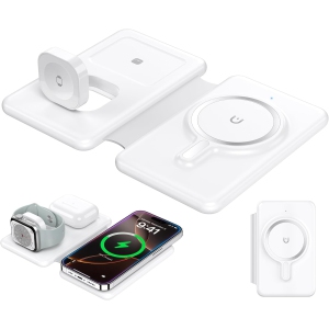 Wireless Charger for iPhone 16-3 in 1 Charging Station for Apple Devices, Travel Magnetic Charger pad for iPhone 15 14 13 12 pro max & AirPods 4/3/Pro & Apple Watch