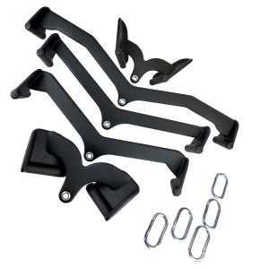 GFF Urethane 5-Piece Lat Pull-Down Attachment Set - Ergonomic Urethane Hand Grips