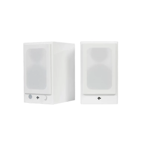 KIN by Totem PLAY MINI Bluetooth Powered Bookshelf Speakers (Satin White Pair)