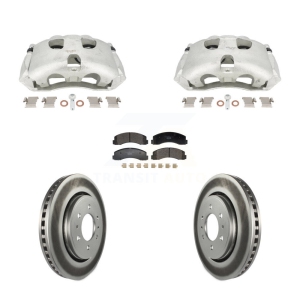 Front Brake Caliper Coat Rotor And Ceramic Pad Kit For Ford Expedition Lincoln Navigator KCG-101163T
