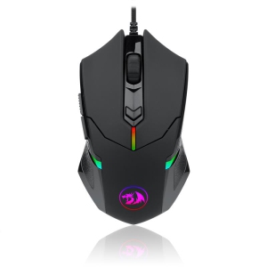 Redragon M601 RGB Gaming Mouse Backlit Wired Ergonomic 7 Button Programmable Mouse Centrophorus with Macro Recording & Weight Tuning Set 7200 DPI for Windows PC (Black)