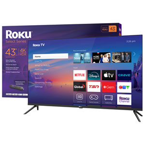 Roku Select Series 43" 4K UHD HDR10+ LED Dolby Audio Roku OS Smart TV (43R4C5CA) - 2025 - Great for Streaming - Only at Best Buy