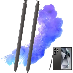 2Pack Galaxy S24 Ultra S Pen Replacement for Samsung Galaxy S24 Ultra Stylus Pen S24 Ultra 5G Touch Pen S Pen S24 Ultra Stylet Pen S24 Ultra stylo NoBluetooth(Titanium Black)