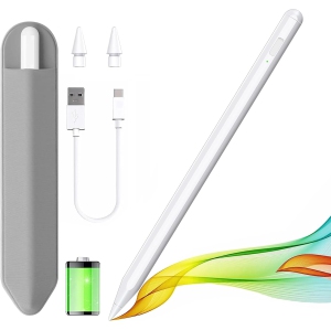 Stylus Pen for iPad 2018-2024 with Palm Rejection, Apple Pencil for Apple iPad 10th/9th/8th/7th/6th Gen, iPad Pro 11/12.9/13inch, iPad Air 2024 11&13-inch(M2) /5th/4th/3th Gen