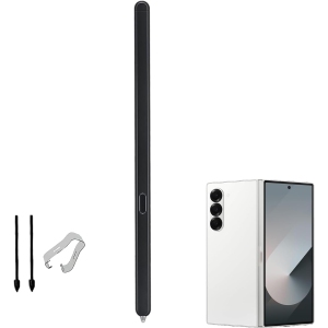 Galaxy Z Fold 6 S Pen Fold Edition Replacement for Samsung Galaxy Z Fold 6 S Pen, Galaxy Z Fold 6 Slim S Pen Fold Edition for Samsung Galaxy Z Fold 6 Stylus Pen +2Tips/Nibs (Black)