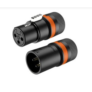 XLR Adapter, 1-Pair XLR Male to Male & XLR Female to Female 3PIN Adapter, Compatible with Mixer, Microphone, Power