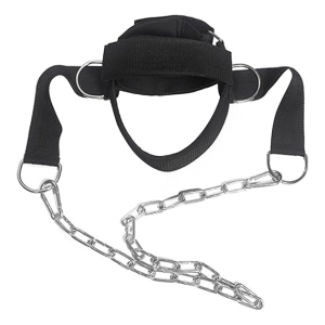 Neck and Head Exercise Band with Iron Chain for Strength Training & Increased Resistance