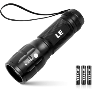 Lighting EVER LED Flashlight, Tactical Flashlight, High Lumens Flashlights, Brightest Flashlight Adjustable Mini Flashlight, Waterproof Small Flashlight, AAA Batteries Included