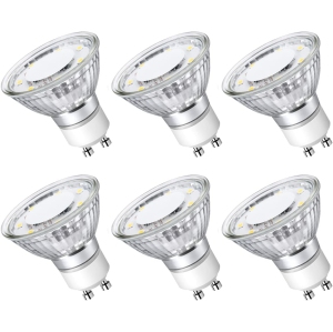LE GU10 LED Bulbs, 5000K Daylight White GU10 Bulb 50W Equivalent Non-Dimmable, 4W PAR16 LED Spotlight Bulb for Track Lighting, 350lm Light Bulbs for Kitchen, Range Hood