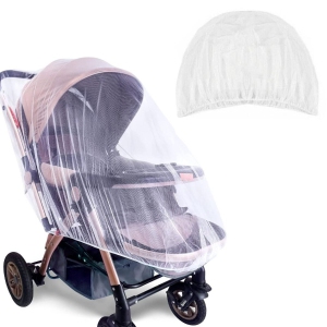 Party Propz Mosquito Net For Stroller/White Mosquito Net For Baby Carriers, Stroller, Pram, Car Seats, Baby Cots, Cradles/Outdoor, Unisex Baby - Pack Of 1