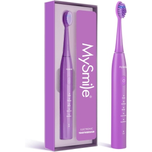 MySmile DY156 Sonic Electric Toothbrush for Adults, Rechargeable Battery Toothbrush Portable with 3 Brush Heads, 2 Mins 5 Modes Smart Timer, 45000VPM, On Charge for 60 Days